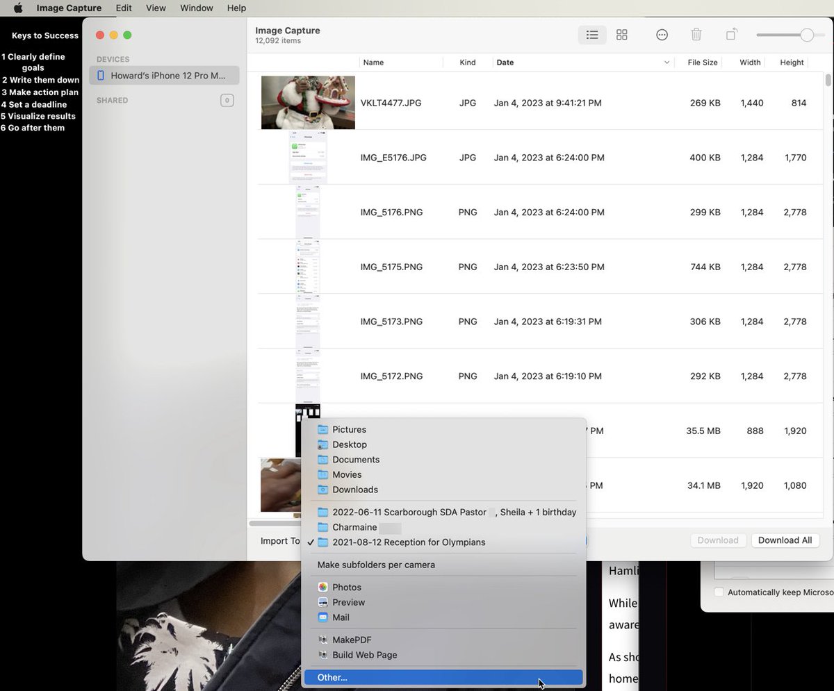 howardruns's tweet image. I use #ImageCapture regularly 2

- transfer videos (manually selected) from @Apple #iPhone 2 #Mac
- bulk delete selected images from #iPhone

U can
-transfer images directly 2 any connected drive
-sort by multiple parameters

I haven&apos;t used any of the apps automated functionality