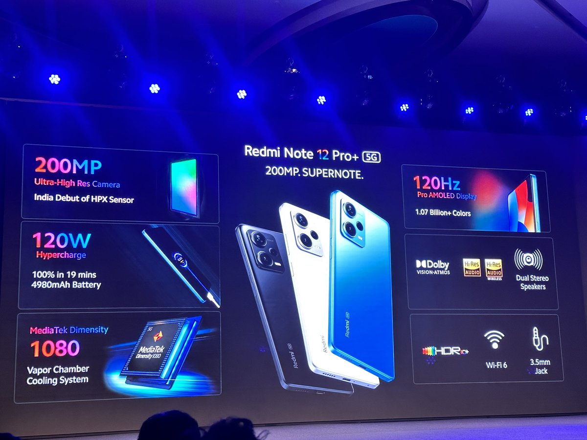nirmaltv's tweet image. Redmi Note 12 Pro+ 5G specs summary 
#RedmiNote12Proplus #SuperNote