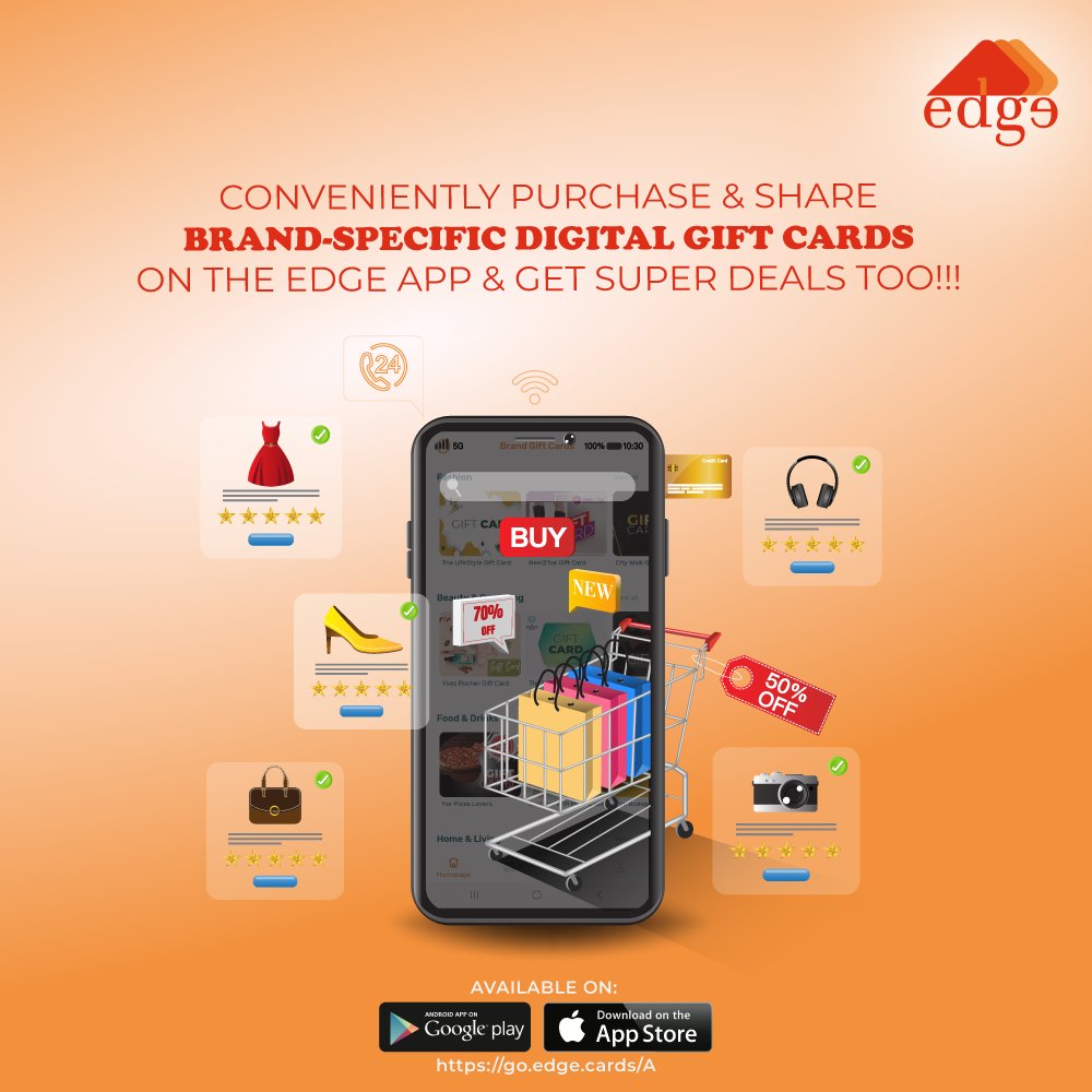 It's all about convenience, right... Whether it's a belated holiday gift, a congratulatory gift, or even eVouchers for taxi rides... You can find them all on the Edge App!!! Buy for yourself or someone else today! #EdgeLyf