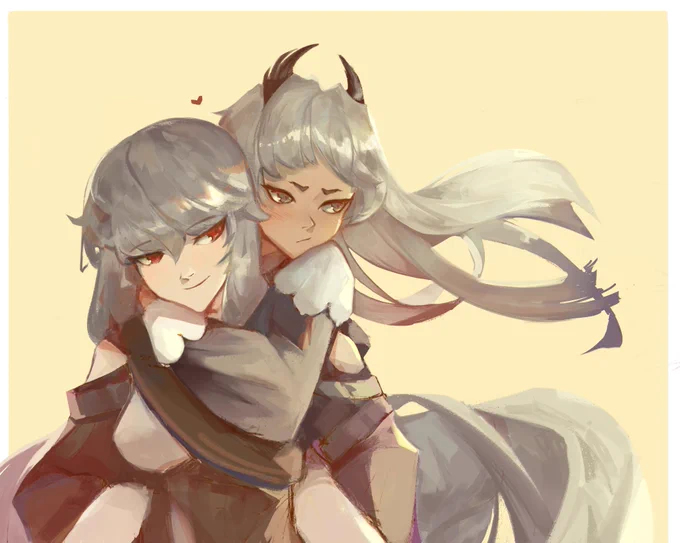 Irene and Specter piggyback ride moment#アークナイツ  #明日方舟 #Arknights 