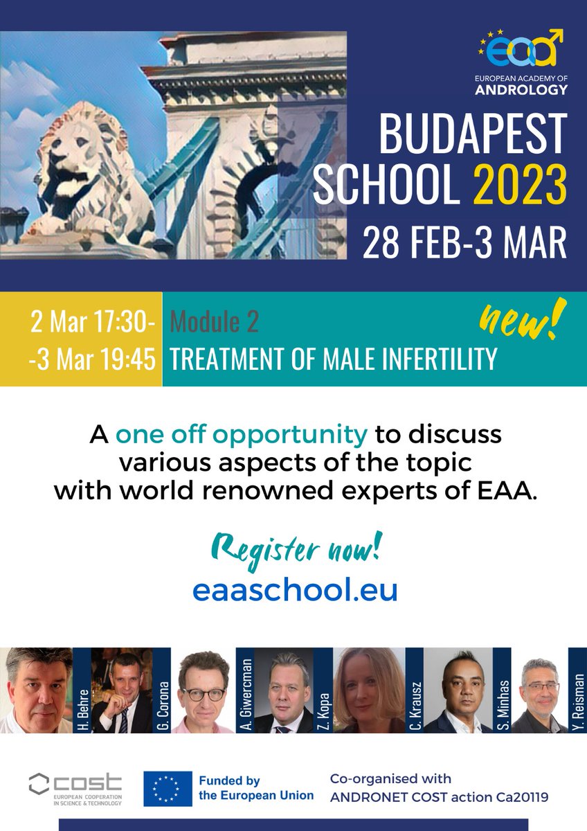 The EAA is proud to announce the upcoming Budapest School (Feb 28 - Mar 3). Register now for early fees!