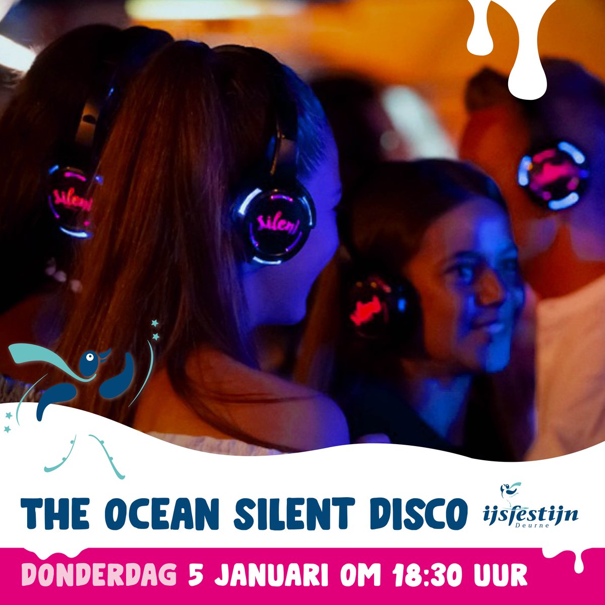 ijsfestijn's tweet photo. 𝗩𝗮𝗻𝗮𝘃𝗼𝗻𝗱 𝗯𝗶𝗷 𝗵𝗲𝘁 𝗜𝗷𝘀𝗳𝗲𝘀𝘁𝗶𝗷𝗻: The Ocean Silent Disco!

Kom gezellig schaatsen op de schaatsbaan. Jij kiest zelf welk genre jij wil horen door middel van een hoofdtelefoon. Er is plek voor 50 personen, dus zorgt dat je op tijd bij bent! https://t.co/VtU5yjaxdZ