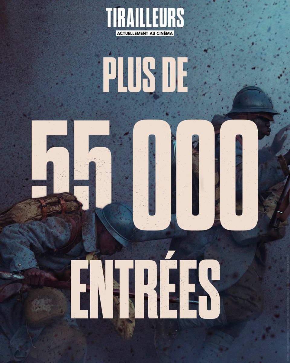 MERCI. 
Immense GRATITUDE à celles & ceux qui sont allés voir TIRAILLEURS hier. 
La preuve qu’ensemble ns pouvons avec nos mémoires multiples raconter l’histoire commune.Vs me rendez encore + fier d’avoir porté ce film jusqu’à vs. 
Vs êtes ma force & ma France. 
#TropTardLesGars