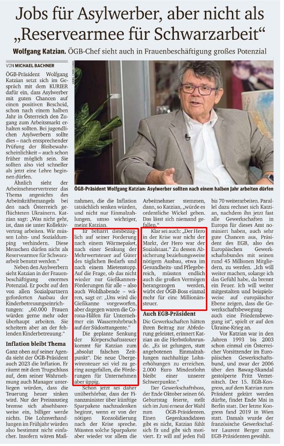 Peter Bern (@pbern12) on Twitter photo was <a href="/katzianw/">Wolfgang Katzian</a> ÖGB Chef Katzian sagt ... kurier.at/politik/inland… und weils hinter der Bezahlschranke ist - hier ein Screenshot. was <a href="/katzianw/">Wolfgang Katzian</a> ÖGB Chef Katzian sagt ... kurier.at/politik/inland… und weils hinter der Bezahlschranke ist - hier ein Screenshot.