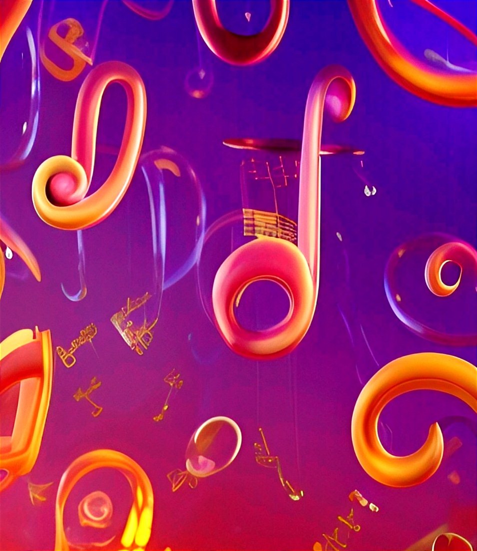 Drawing23147245's tweet image. Music notes and dishes floating in the air after another useless smalltalk.
#music #musicnotes #colorful #dream #dreamai
