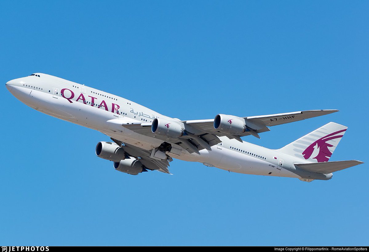 AeroinfoBCN's tweet photo. ⚠️ Qatar Amiri Flight operará hoy un vuelo especial entre El Bayadh (Argelia) y Barcelona con un Boeing 747-8Z5 BBJ y matrícula A7-HHF; llegada prevista a El Prat a las 15:00LT.

📷 Filippomattinix - RomeAviationSpotters https://t.co/NnnsO3OGH9