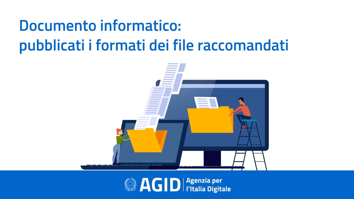 AgidGov's tweet photo. 📂 #documentoinformatico: aggiornato il documento di guida redatto dall’International Comparison of Recommended File Formats group (ICRF) per il confronto dei formati dei file consigliati a livello internazionale.
👇🏻 Qui la news
https://t.co/sTsqAXQBUE https://t.co/wiW0FL4lNy