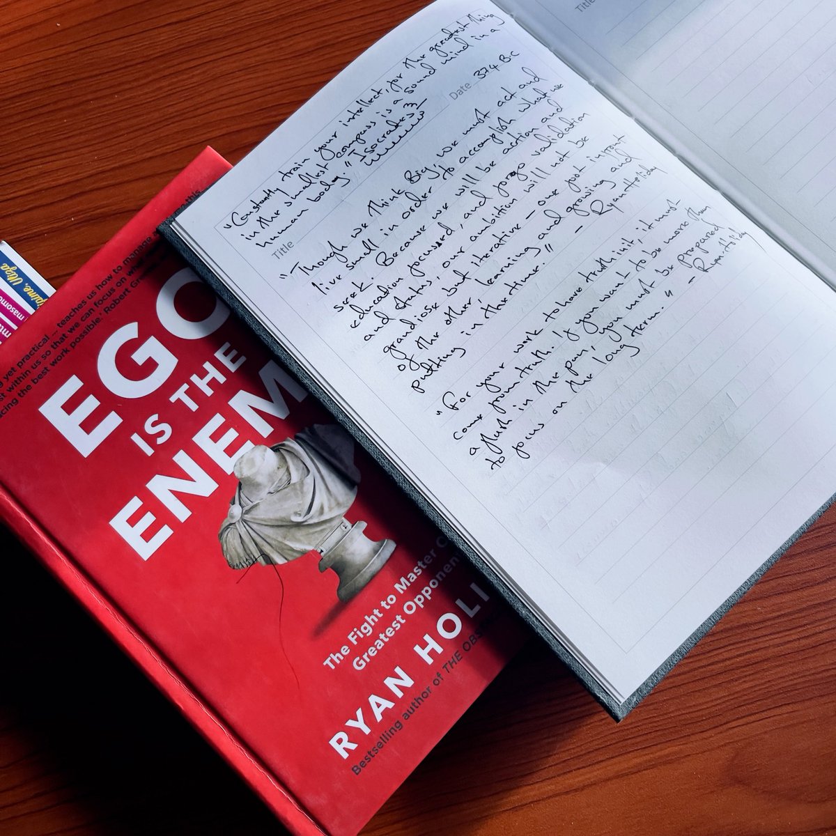 Cyne_D's tweet photo. “Constantly train your, for the greatest thing in the smallest compass is a sound mind in a human body”
Isocrates 
#cyned #entrepreneurlife #growthmindset #ryanholiday #egoistheenemy #ego #twtbooks #booktwt #isocrate #readersareleaders https://t.co/RWAMpKUhOf