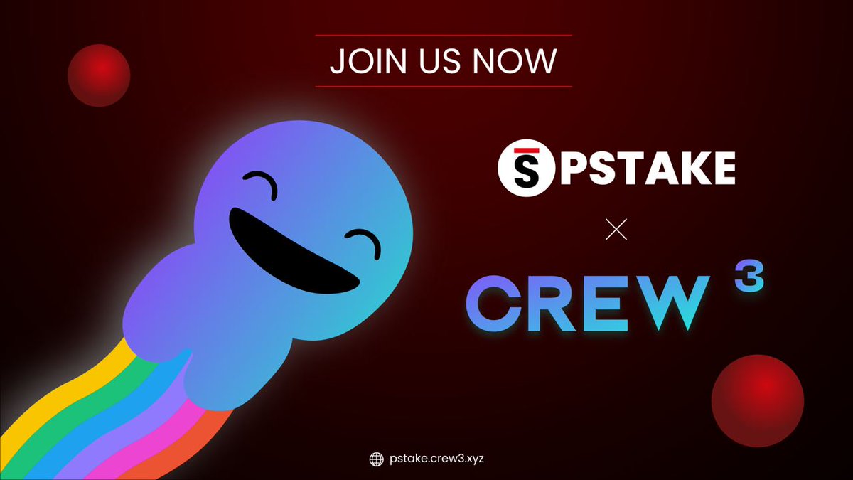 pStakeFinance's tweet image. 1/ Introducing the pSTAKE Crew. 😎
pSTAKE is now live on @crew3xyz! 🌈

Complete quests, quizzes, and challenges to earn XP &amp;amp; climb up the leaderboard to win prizes. 💰

All while learning about pSTAKE &amp;amp; liquid staking!

🌐 pstake.crew3.xyz/questboard