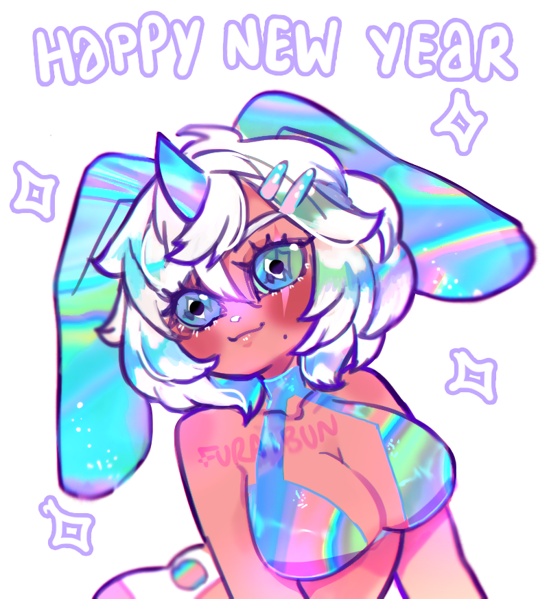 BunFurai's tweet photo. Happy new year everyone 🐇!! new years stress manifesting as a colorful bunny .w.)/ OC: Asti
I hope you have great health this 2023💙💜💛💚
#YearOfTheRabbit #furryart #myart #digitalart #furryartist #HappyNewYears2023 https://t.co/qjR9igInrT