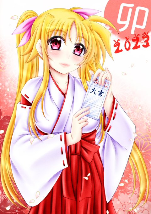 フェイトちゃんを描き初めしました! 