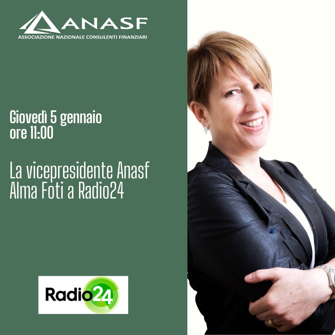 La vicepresidente #Anasf <a href="/AlmaFoti/">Alma Foti</a> ai microfoni di <a href="/Radio24_news/">Radio 24</a> sull’importanza dell’educazione finanziaria nelle scuole.

Segui la trasmissione Due di Denari dalle ore 11 qui 
➡️ radio24.ilsole24ore.com