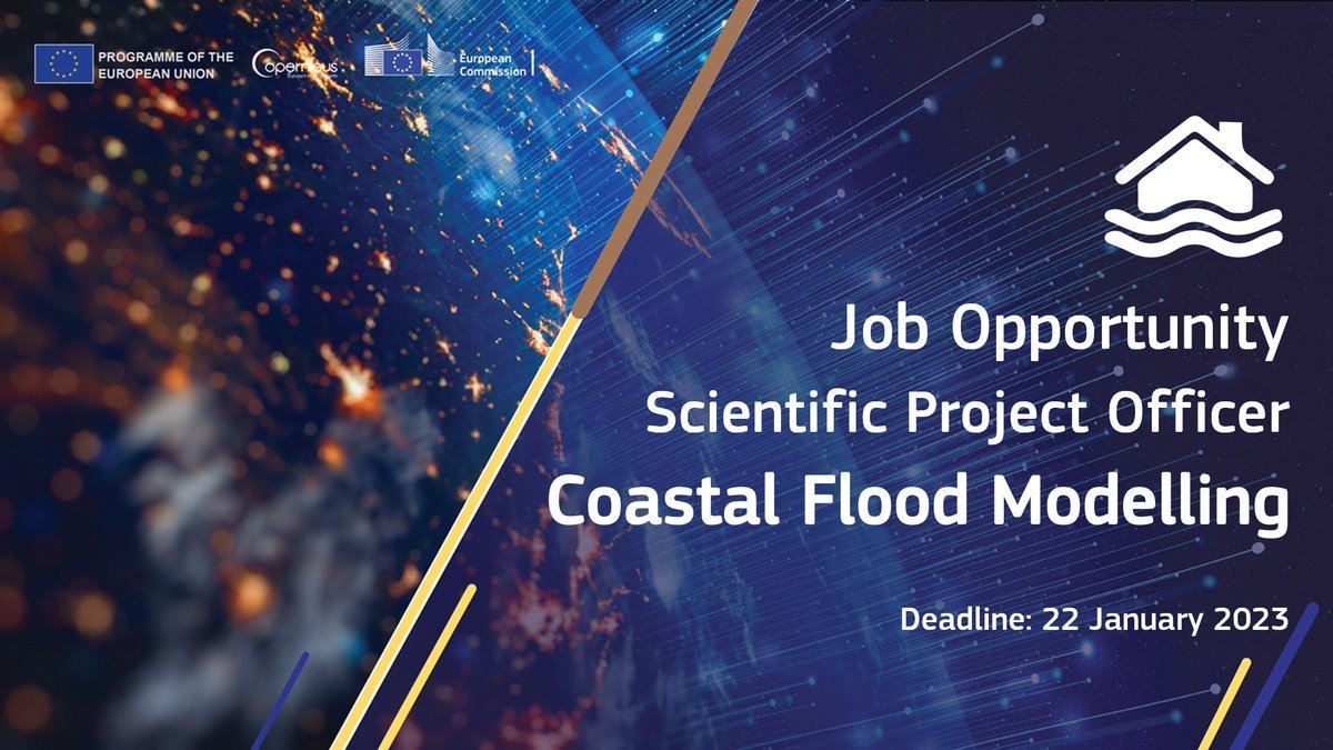 Copernicus EMS (@copernicusems) on Twitter photo Are you interested in coastal flood modelling?🤔
If you have good programming skills & experience in numerical modelling, check out this job opportunity at <a href="/EU_ScienceHub/">EU_ScienceHub</a> and participate to future #CEMS evolutions👇
📅Apply by 22 January
recruitment.jrc.ec.europa.eu/?site=IPR&type Are you interested in coastal flood modelling?🤔
If you have good programming skills & experience in numerical modelling, check out this job opportunity at <a href="/EU_ScienceHub/">EU_ScienceHub</a> and participate to future #CEMS evolutions👇
📅Apply by 22 January
recruitment.jrc.ec.europa.eu/?site=IPR&type