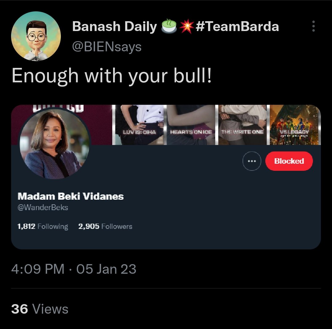 MadamWanderBeki's tweet image. Kakaloka naman to si Banash Daily hindi naman kami moots pero blocked akis😭😭.

Highblood kana sa akin 😂😂 Madam Beki lang to💁💁