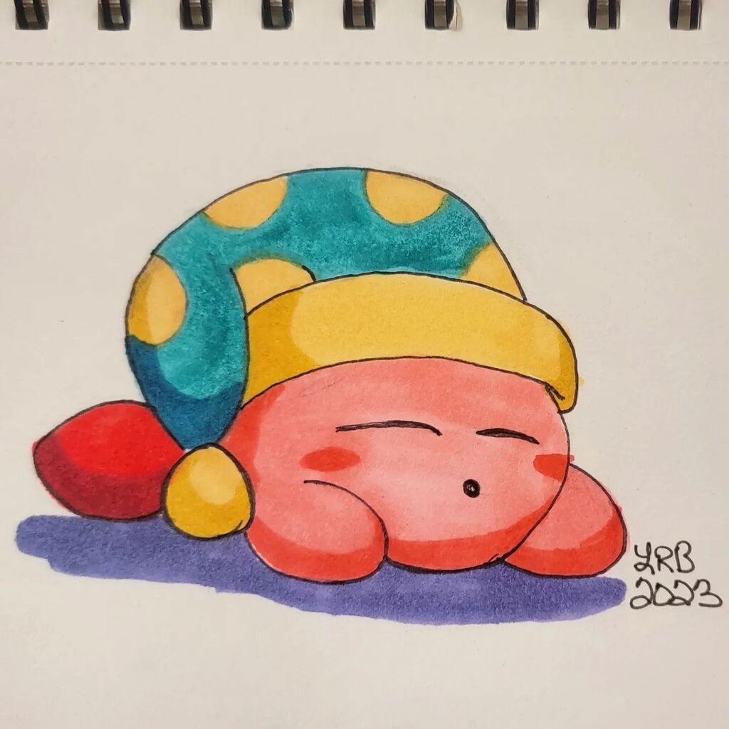 BadgerMakes's tweet photo. Sleepy Kirby doodle 😴
#badgermakes #TheCreativeMultiverse #art #artist #artistoninstagram #artistsofinstagram #artontwitch #twitch #twitchart #twitchartist #twitchstream #twitchstreamer #ohuhu #ohuhufineliners #ohuhumarkers #kirby #sleepytime #nint… https://t.co/5MHASfQywV https://t.co/Ww2zr4BTF8