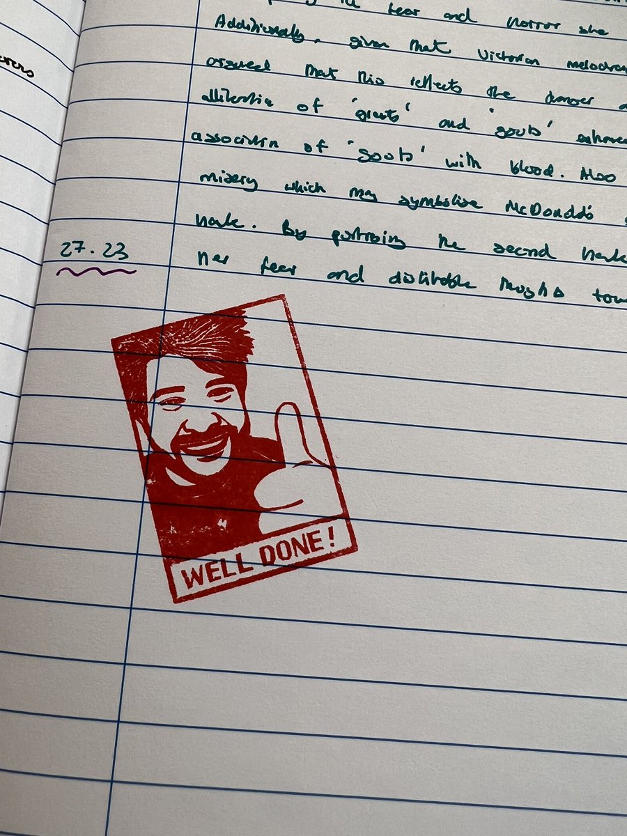 I’m almost looking forward to a year of English marking with Chat GPT technology and this personalised stamp of my face.