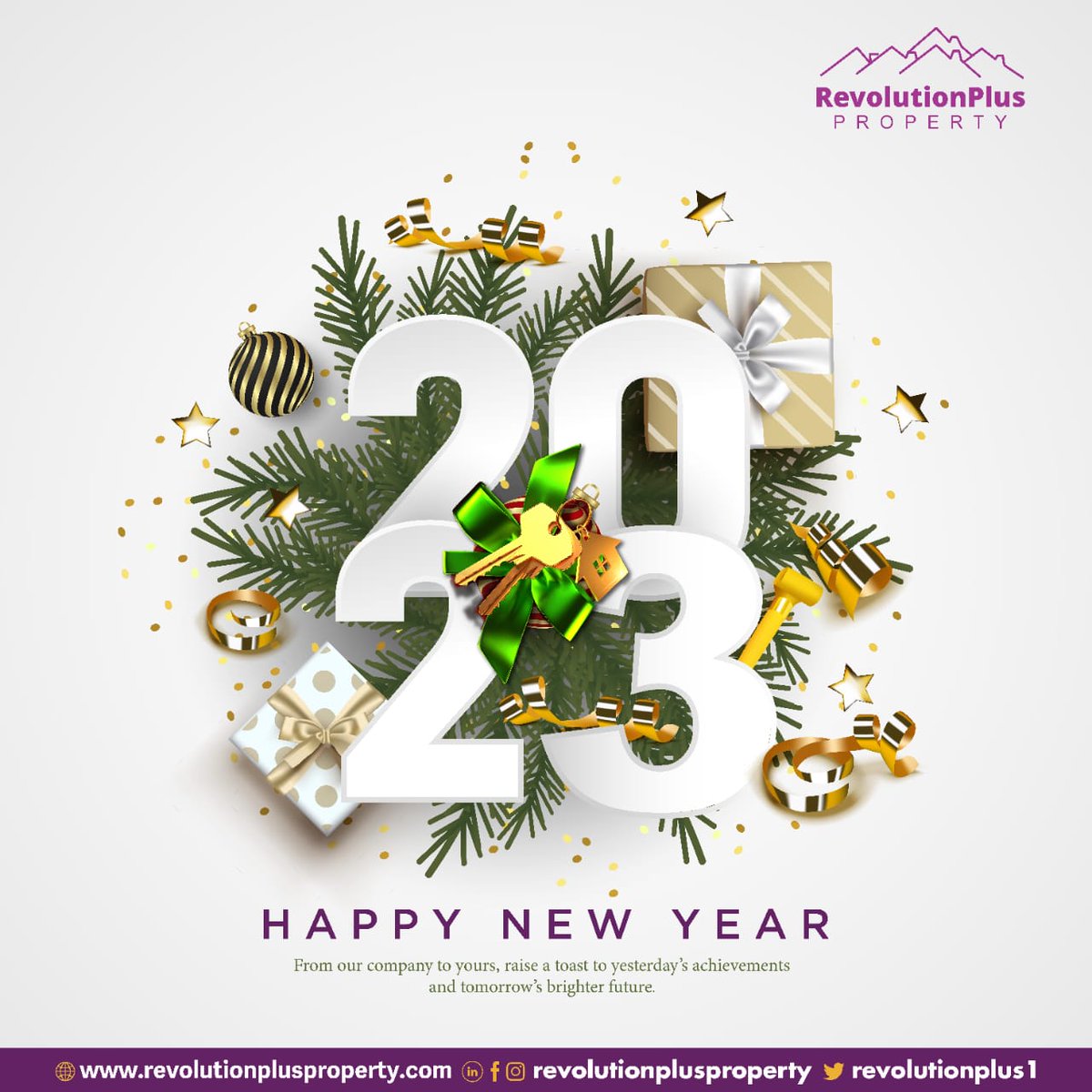 Revolutionplus1's tweet image. Congratulations it's 2023!!!

It's a New Year, it's a New Chapter, it's a fresh start. We pray that this New Year will bring God's great blessings and open doors.

#RevolutionPlus #ForemostRealEstateCompany