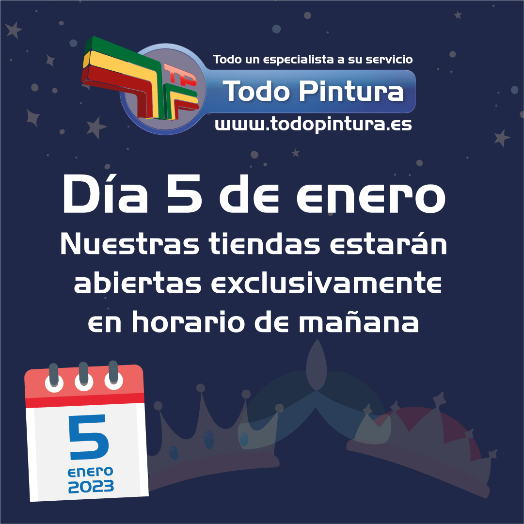 Hoy día 5 de enero 2023 nuestras tiendas abrirán exclusivamente en horario de mañana.
¡ya vienen los #ReyesMagos !😃✌