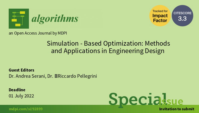 Algorithms_MDPI's tweet image. #mdpialgorithms
📕Call for Reading:
This #specialissue "#SimulationBasedOptimization: Methods and #applications in Engineering Design" published 7 high-quality papers, and is viewed by 9770!
🔗We invite you to read and share:
lnkd.in/gVtWh6Xs
