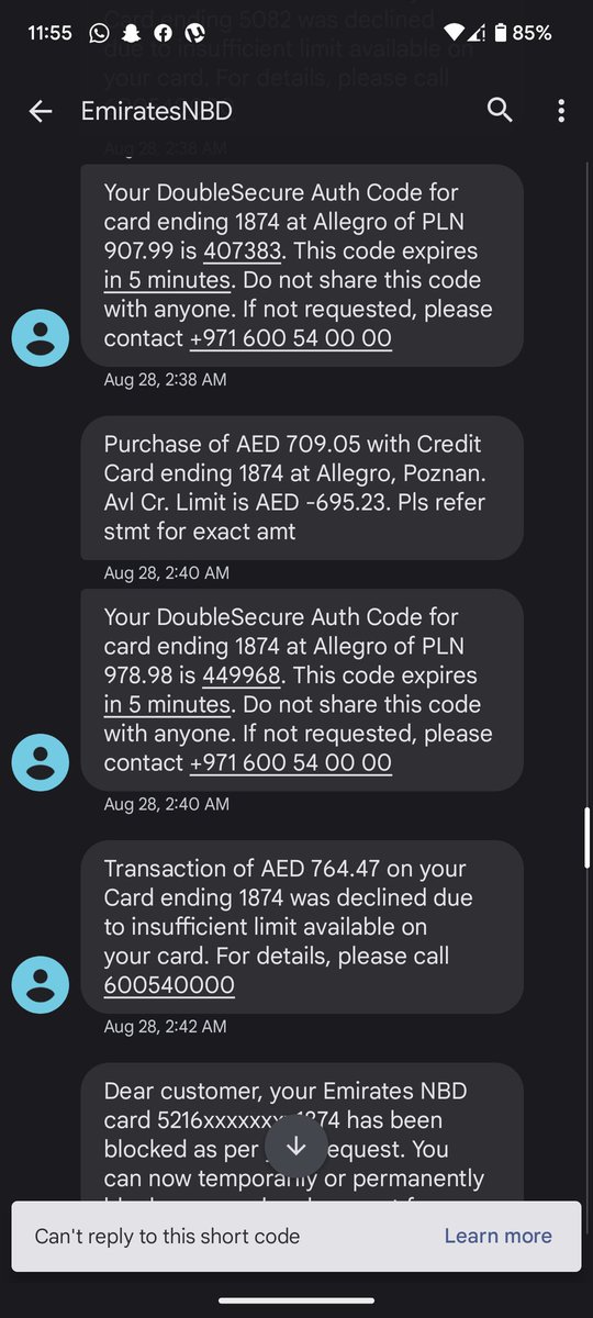 jabik017's tweet photo. @EmiratesNBD_AE I completed for this your investigation team after 3 months saying because of the security pin your money gone check out the screenshot time you guys know what's happened, now your customer care saying we can't take complaint. I need my money back 
#enbd #bank https://t.co/PkaWKRPVfe
