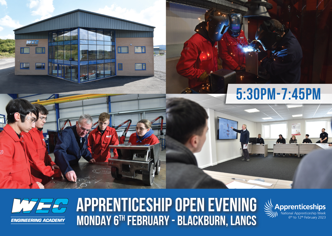 wecgroupltd's tweet image. We still have places available for our first Apprenticeship Open Evening at our WEC Engineering Academy in Blackburn, during #NAW2023.

Register for your free ticket via our website ⬇

wec-group.com/news/apprentic…

#WorkWithWEC #Apprenticeships #EngineeringCareers #BuildTheFuture