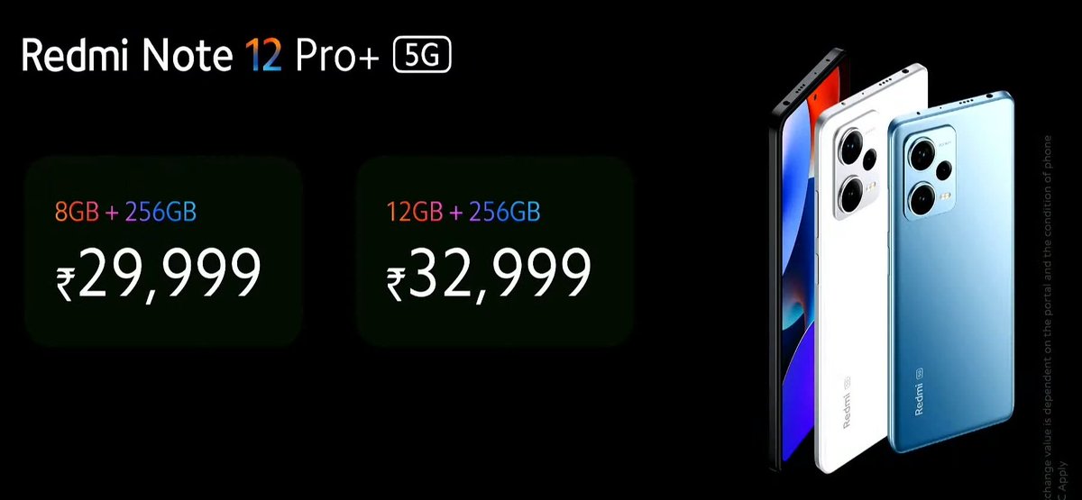 Dhananjay_Tech's tweet image. Beast #RedmiNote12ProPlus starts at Rs 29,999 which comes with Dimensity 1080 & 200MP camera 📸