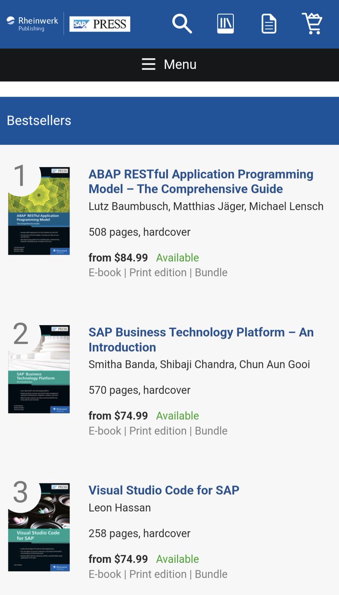 Happy belated new year to everyone, I hope that everyone's new year starts of as well as mine has. Number 3 on the <a href="/sappress/">SAP PRESS</a> #bestseller list! 🥳 #SAP
