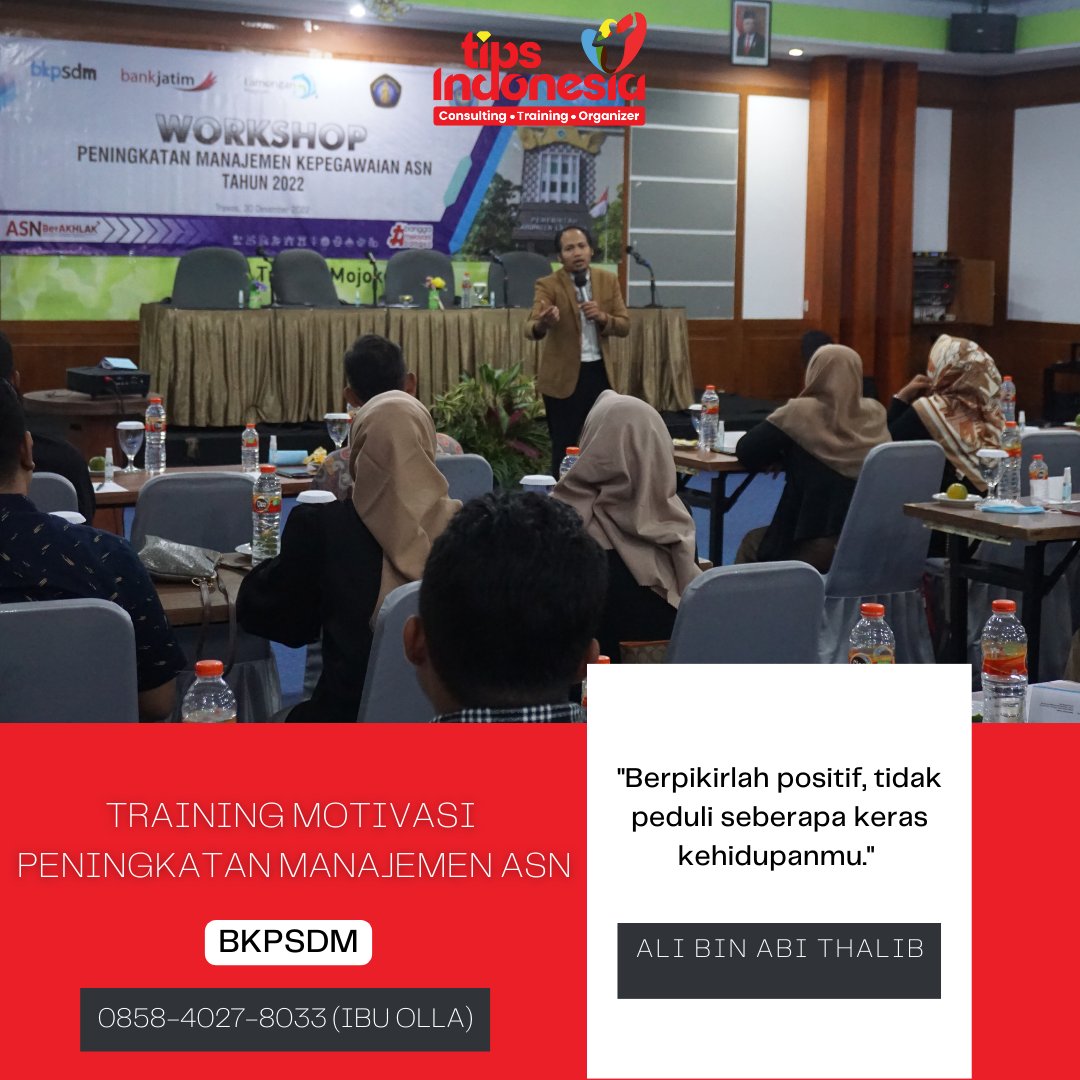 outbound_malan9's tweet photo. HARUS DIADAKAN! CALL 0857-5505-9965, TRAINING KARYAWAN ASN

Training Karyawan Baru, Training Karyawan Yang Efektif, Training Karyawan Dalam Perusahaan, Training Karyawan Restoran

#trainingmotivasikaryawan #trainingmotivasikaryawanpalangkaraya #trainingmotivasikaryawansampit https://t.co/IQsVS7Swe3