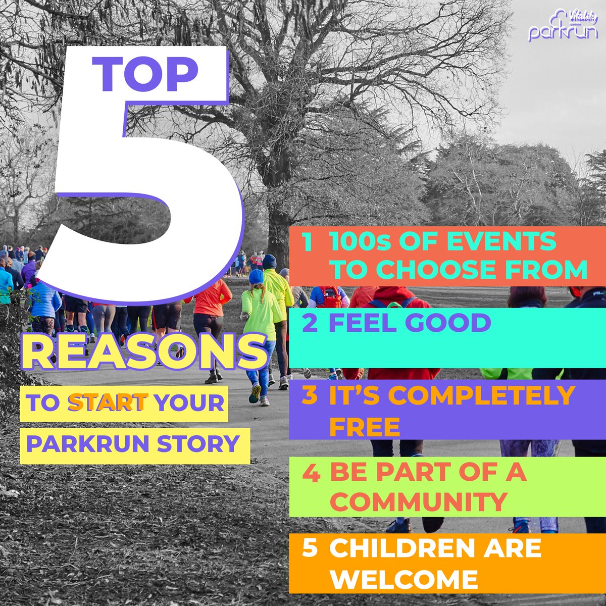 Have you or someone you know yet to try parkrun before?

Here are five reasons why you should join us to #startyourparkrunstory 👉 parkrun.me/48uz6