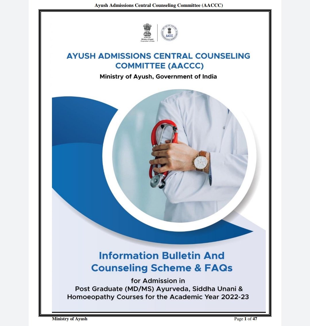 AyurvedStudies's tweet image. Information Bulletin And Counseling Scheme &amp;amp; FAQs 
AACCC-PG Counseling 2022-23 #aaccc #ayushpgcounseling #ayush #Ayurveda #bams