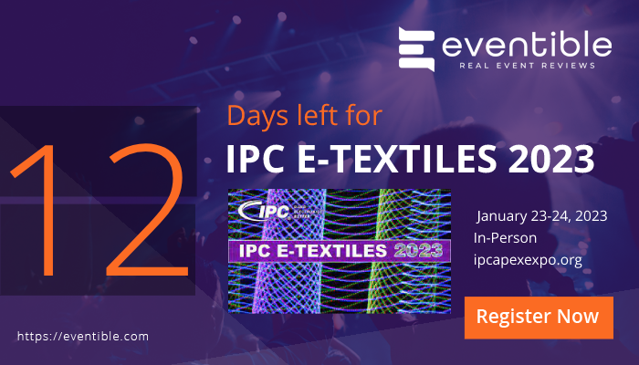 Eventible_'s tweet photo. #EventAlert 📣
12 days to go for IPC E-TEXTILES 2023!😀
Register at- https://t.co/BDvhK2AwQL
#B2BEvents #Events #EventProfs #standards, #certification #Training #advocacy #industryintel
@IPCassociation https://t.co/dvyOBcGE6G