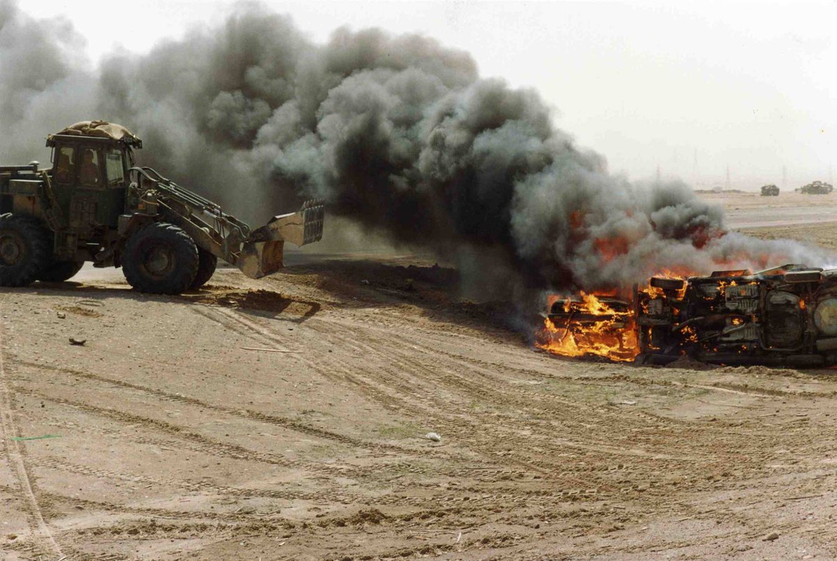 #OnThisDay in 1991: At 2330hrs, British forces &amp; allied counterparts sent hundreds of planes on bombing raids into Iraq, signalling the start of Op DESERT STORM.

The 1st Bn, the Staffordshire Regiment, deployed to Saudi Arabia on Op GRANBY, as part of the efforts against Iraq.