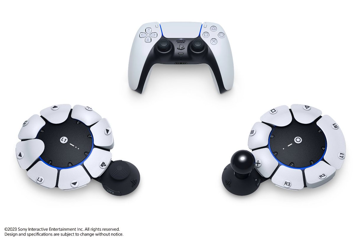 PlayStationEU's tweet photo. Introducing Project Leonardo for PS5, a highly customisable accessibility controller kit designed to help players with disabilities play more easily, more comfortably, and for longer periods. 

More info: https://t.co/YoqDzkYwu0 https://t.co/7BuCgATSpN