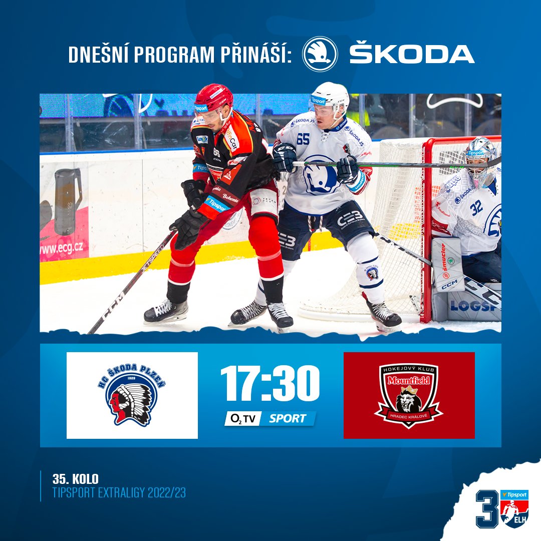 telhcz's tweet photo. Ještě před finále MSJ nás čeká předehrávka 35. kola #TELH mezi celky @HC_Plzen a @MountfieldHK. Kdo se bude radovat z výhry? 👀🔥 #PLZMHK #extra30liga

📲https://t.co/0GZdHbfxbn https://t.co/cnJdoU42wP