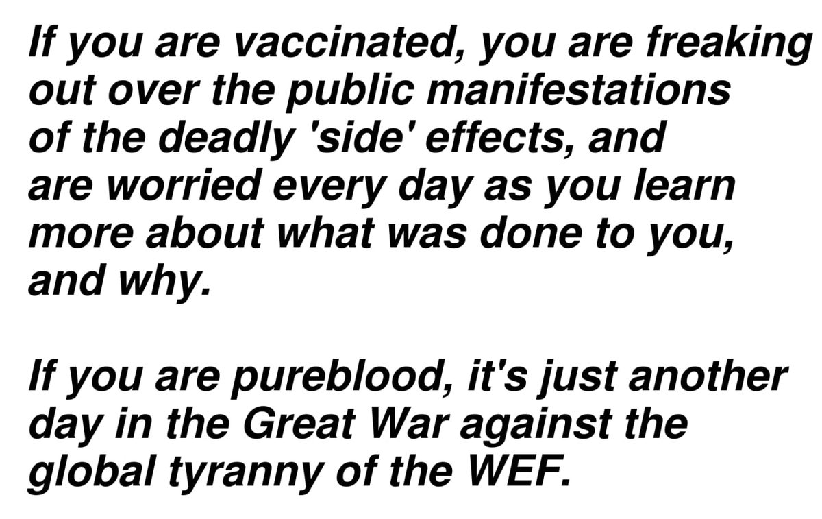 TrumpsProudBoy's tweet photo. #pureblood #transvaccinated ๐ https://t.co/eJ5Ba9ITm0