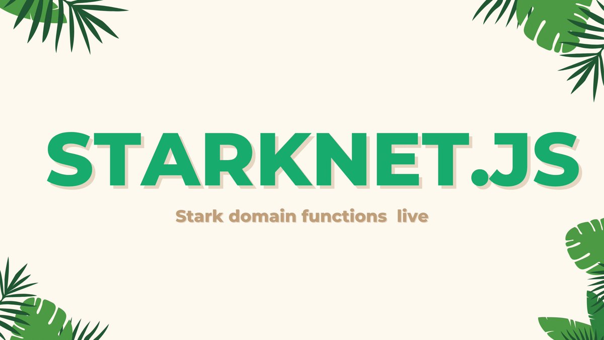 Starknet_id's tweet photo. You can now resolve stark domains directly with the starknet.js library !  

A big step for the global adoption of stark domains in the #Starknet ecosystem. https://t.co/QL6C94gmMW