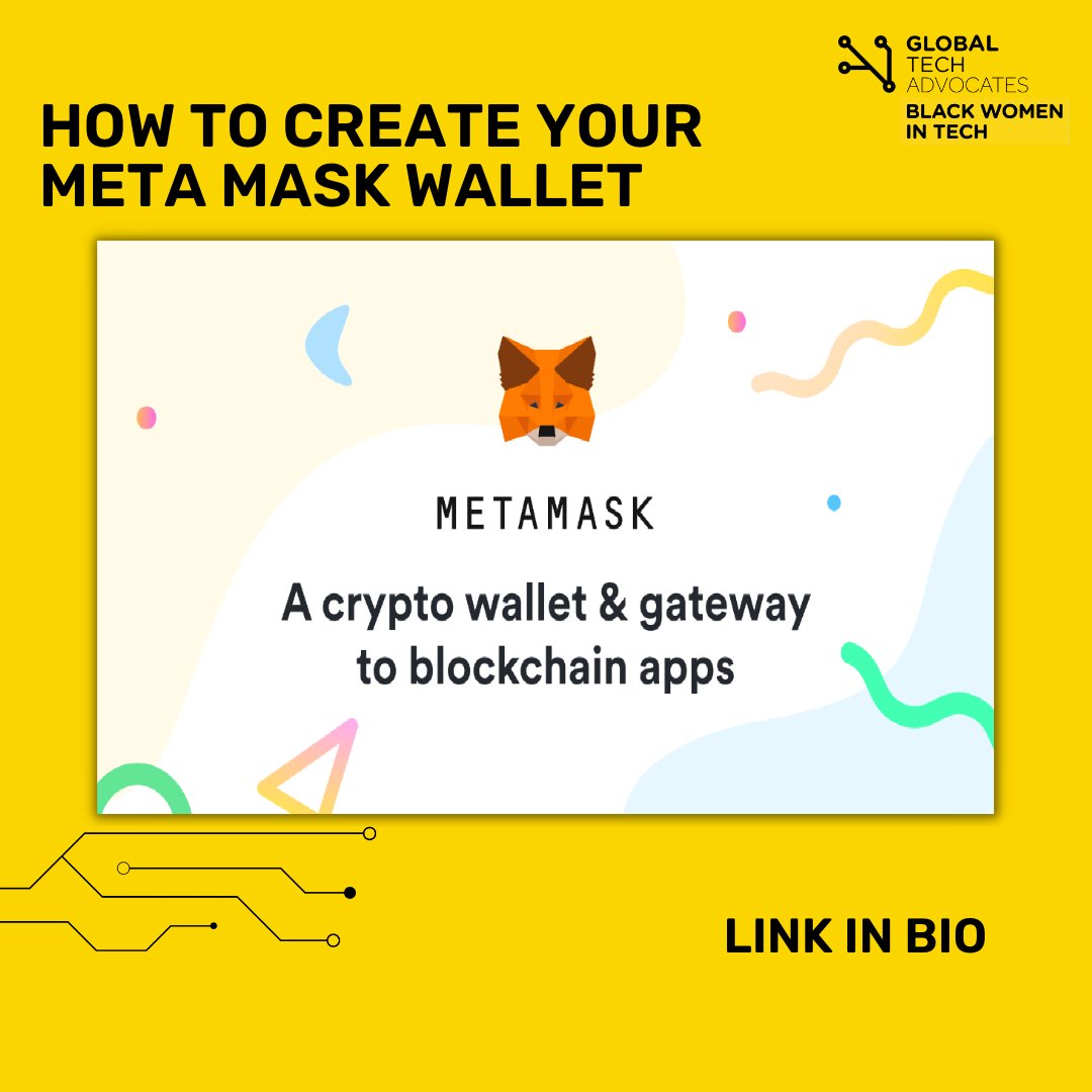 GTA_BWTECH's tweet photo. It is so important as Black women we stay ahead of the game. A meta mask wallet is one of the more simple wallets and browsers to use, it is essential for storing decentralised currency and starting your journey.
#blackgirlmagic #blacknetworking #blackwomenintech https://t.co/JBEPCKS8uG