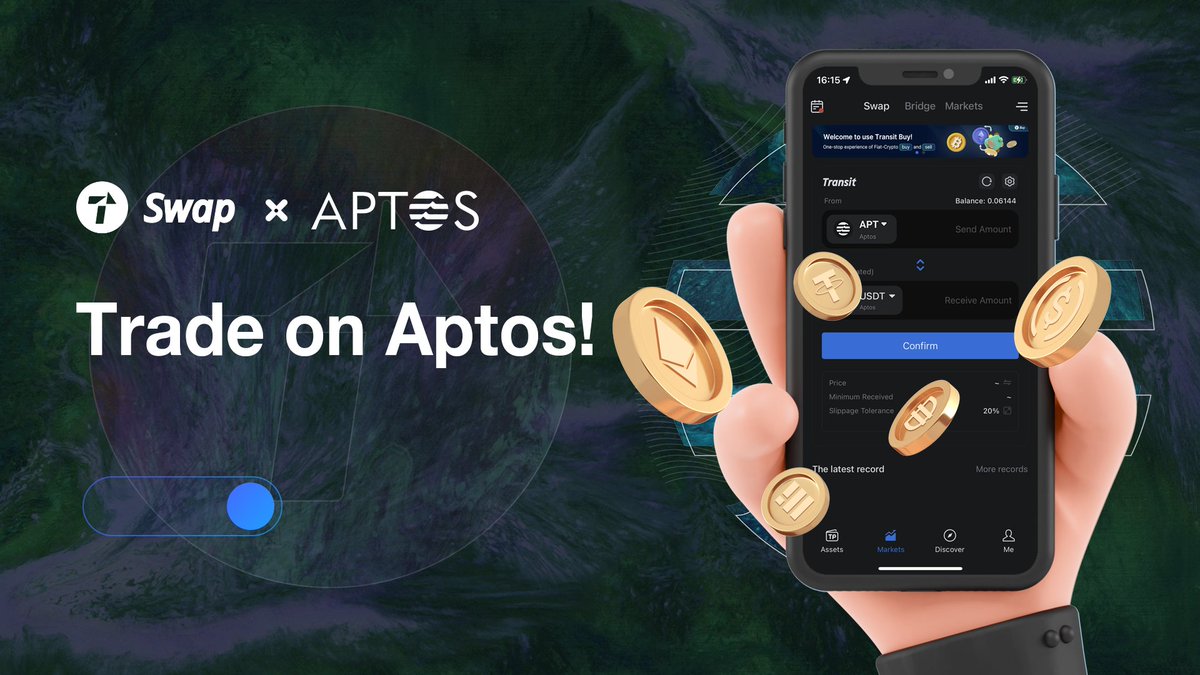 🆕@TransitFinance Now Supports @Aptos_Network Aggregation. 🌊The liquidity is provided by @aptoswap_net, @PontemNetwork, @animeswap_org, @PancakeSwap, @AuxExchange, and @CetusProtocol. Trade on @Aptos_Network! Trade on @TransitFinance! 👉swap.transit.finance