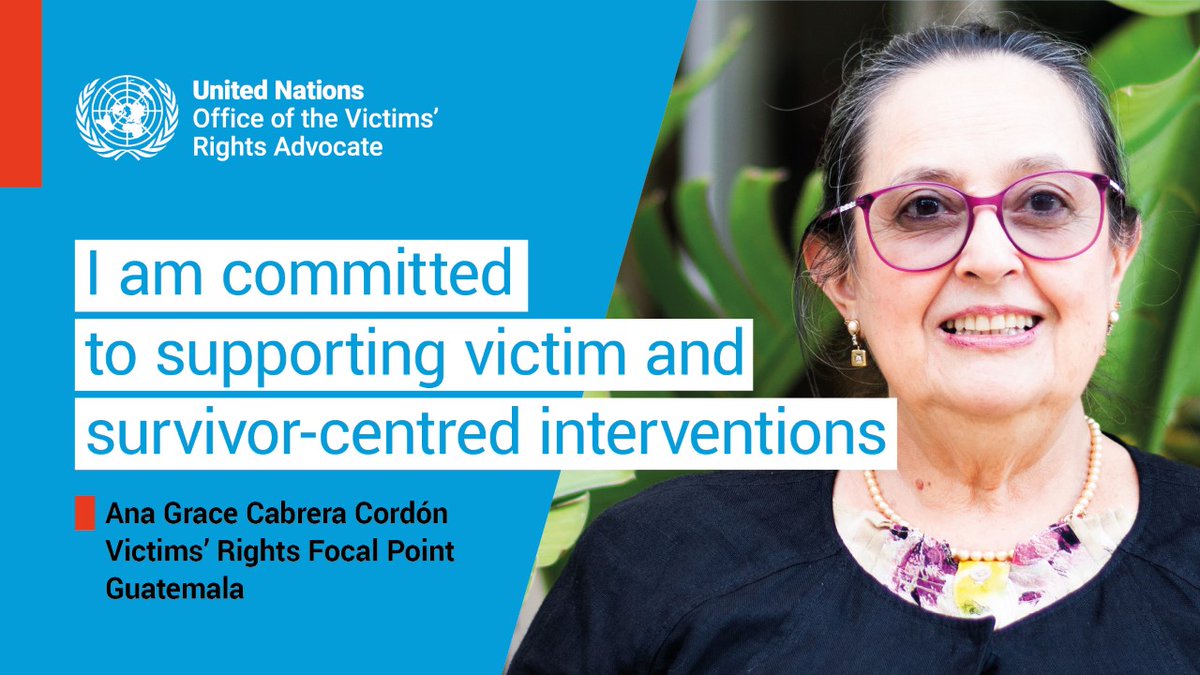 Welcome Ana Grace Cabrera Cordón <a href="/UN/">United Nations</a> Victims' Rights Focal Point in #Guatemala. Ana is also Coordinator of the Women, Peace, Security &amp; Humanitarian Action Area <a href="/onumujeresgt/">ONU Mujeres Guatemala</a>. Together we'll strengthen the protection from sexual exploitation &amp; abuse network. <a href="/ONUGuatemala/">ONU Guatemala</a>