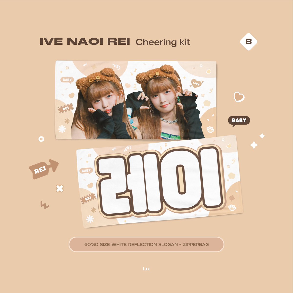 lux_0203's tweet photo. 2023 NAOI REI Cheering Kit 
By.lux

🗓️ 01.05 20:00 ~ 1.31 
🛒 https://t.co/wasxUuECb6

🎀 rt 추첨 두분에게 슬로건을 보내드려요 ო

* 자세한 내용은 링크 참고해주세요
* 문의사항 및 G.O는 DM 부탁드립니다

#아이브 #레이 #IVE #REI https://t.co/OCWoXGFLm2