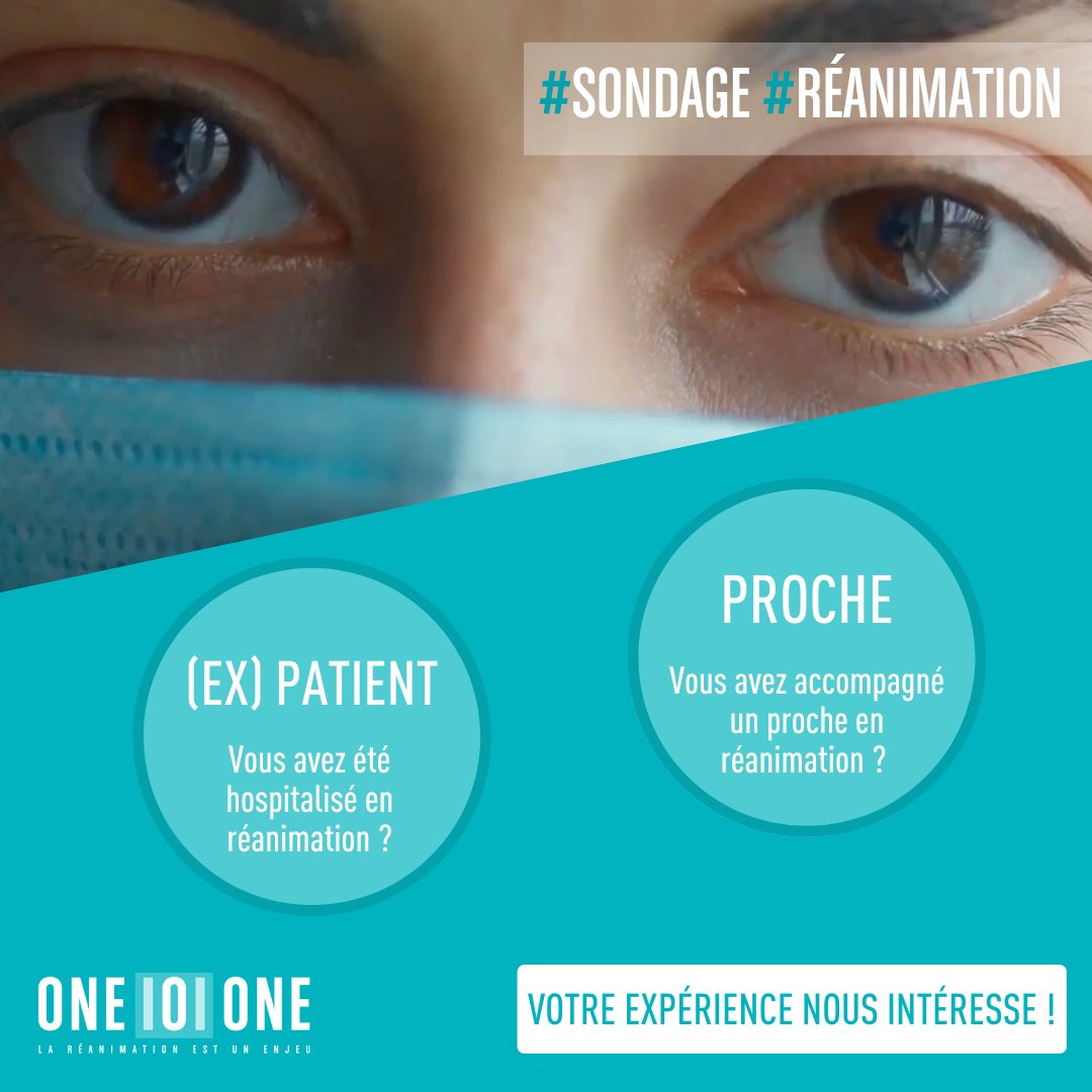 #REPOST 🚨A repartager largement auprès de vos réseaux 🚨MERCI par avance 🙏🏻!
Pour affiner et finaliser le développement de l’un de nos outils pour mieux vivre pendant et après la réanimation, nous lançons un petit sondage :