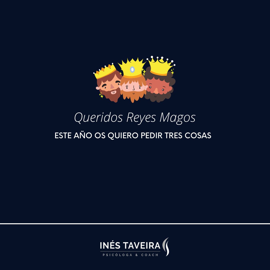 inestaveira's tweet photo. 👑 Queridos Reyes Magos….Este año os quiero pedir tres cosas principalmente 🎁 

SALUD para todos
EMPATÍA, para ser amable con el sufrimiento propio y ajeno
PASIÓN, para disfrutar la vida y de los momentos que pueda ofrecerme

¡FELIZ NOCHE DE REYES! #inestaveira #madrid https://t.co/fj0PxTRRqZ