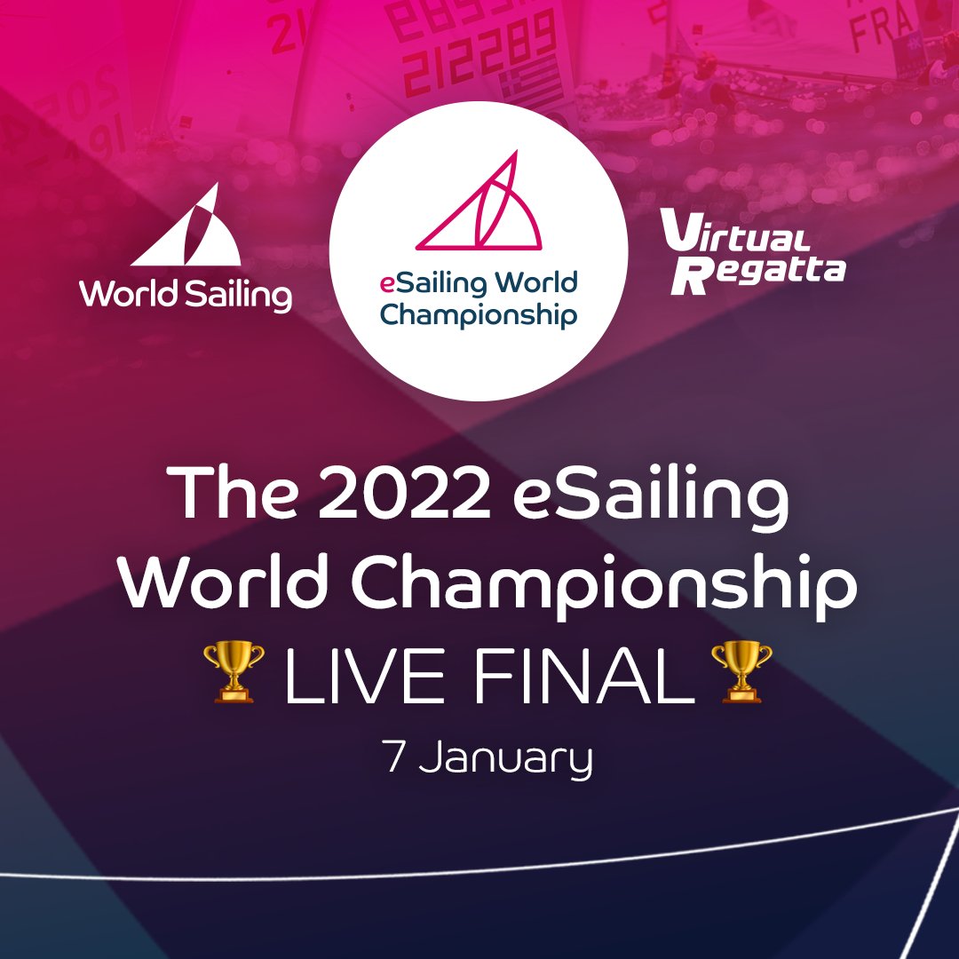 worldsailing's tweet photo. We'll be streaming the final of the eSailing World Championships live from the @theoceanrace village on Saturday 7 January 1330 UTC. See you there 🫵🇪🇸

@VirtualRegatta https://t.co/wsERe2K6x7