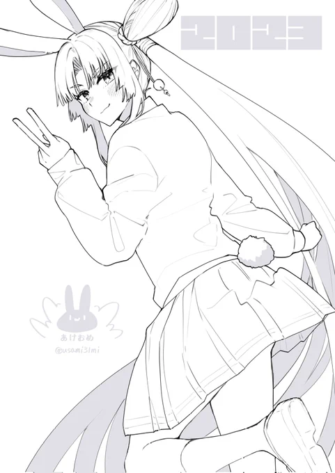 あけおめ絵🐰 
