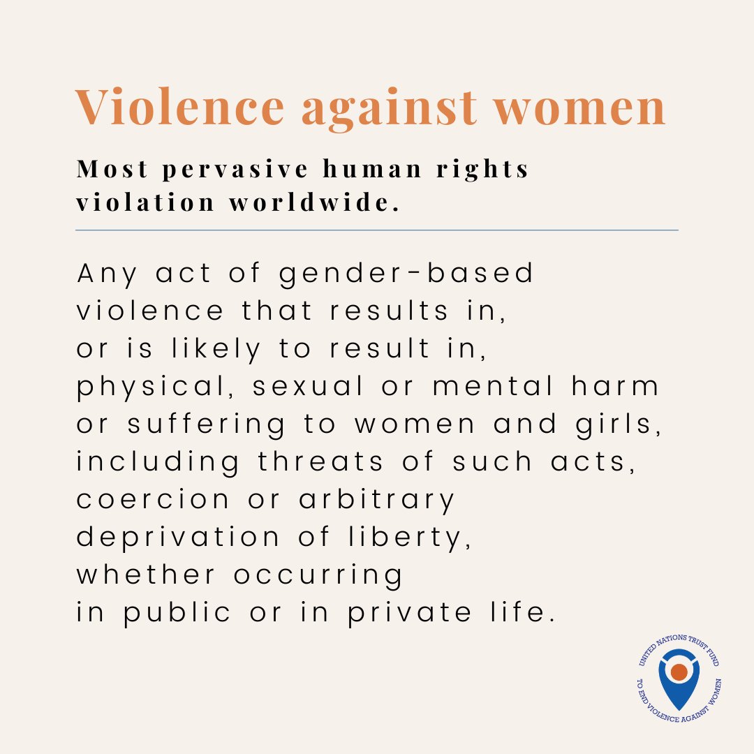 ❌ VIOLENCE AGAINST WOMEN AND GIRLS NEEDS TO END NOW. ❌

Support #UNTF and its grantees to achieve this goal: bit.ly/UNTFeminist