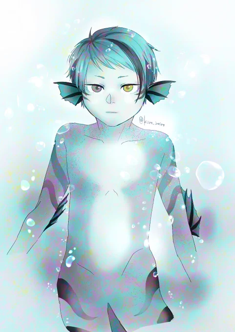 もくりで描いた稚魚ジェ 