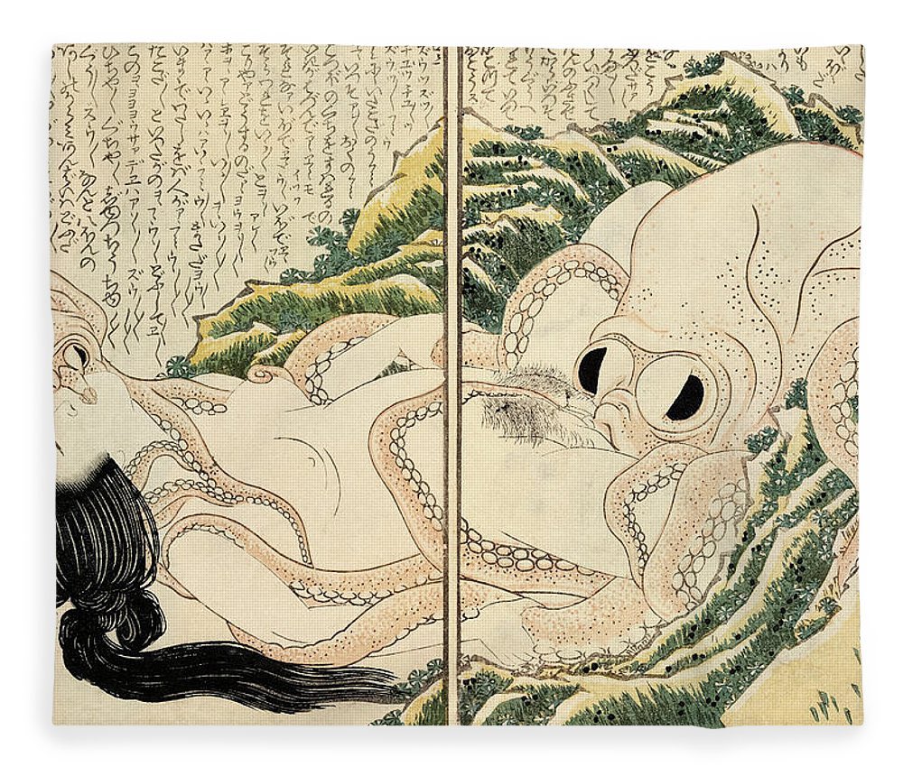 senjatanuklir's tweet photo. The Dream of the Fisherman's Wife (1814) is a celebrated work created by Katsushika Hokusai. It features an octopus performing oral sex on a female's genitalia, with his tentacles wrapping the woman. https://t.co/ndN8Ovf39g