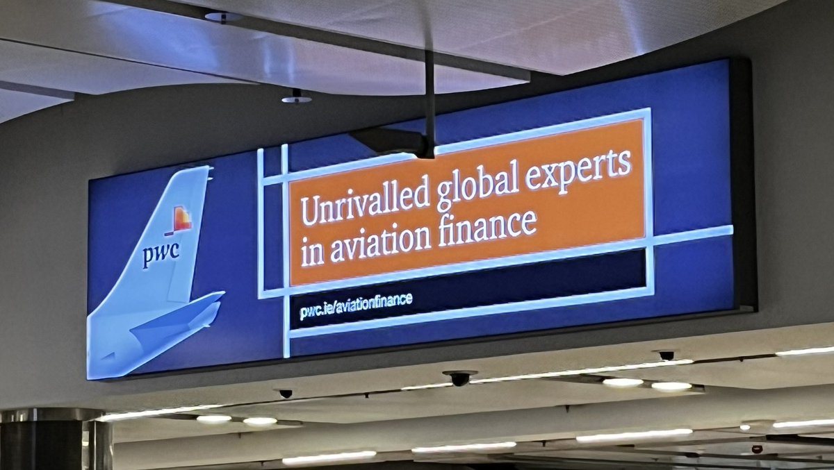 Great to see the <a href="/PwCIreland/">PwC Ireland</a> welcome at <a href="/DublinAirport/">Dublin Airport</a> last night.
Looking forward to having the #aviationfinance community back in Dublin from 15 January!  
#AEDublin23 #AFJDublin23