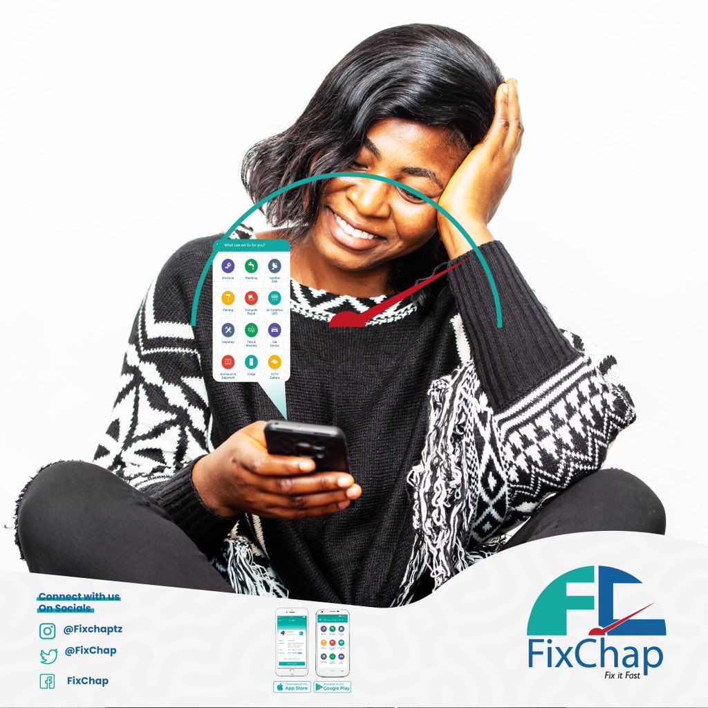 FixChap's tweet photo. Huwezi kupata shida ndogondogo za kiufundi nyumbani ukiwa na FixChap APP kwenye simu yako. 

Download kwa kutumia link kweye BIO.

#fixitfast #fixchapapp #Fundi #newyear https://t.co/sRgDLeScmb