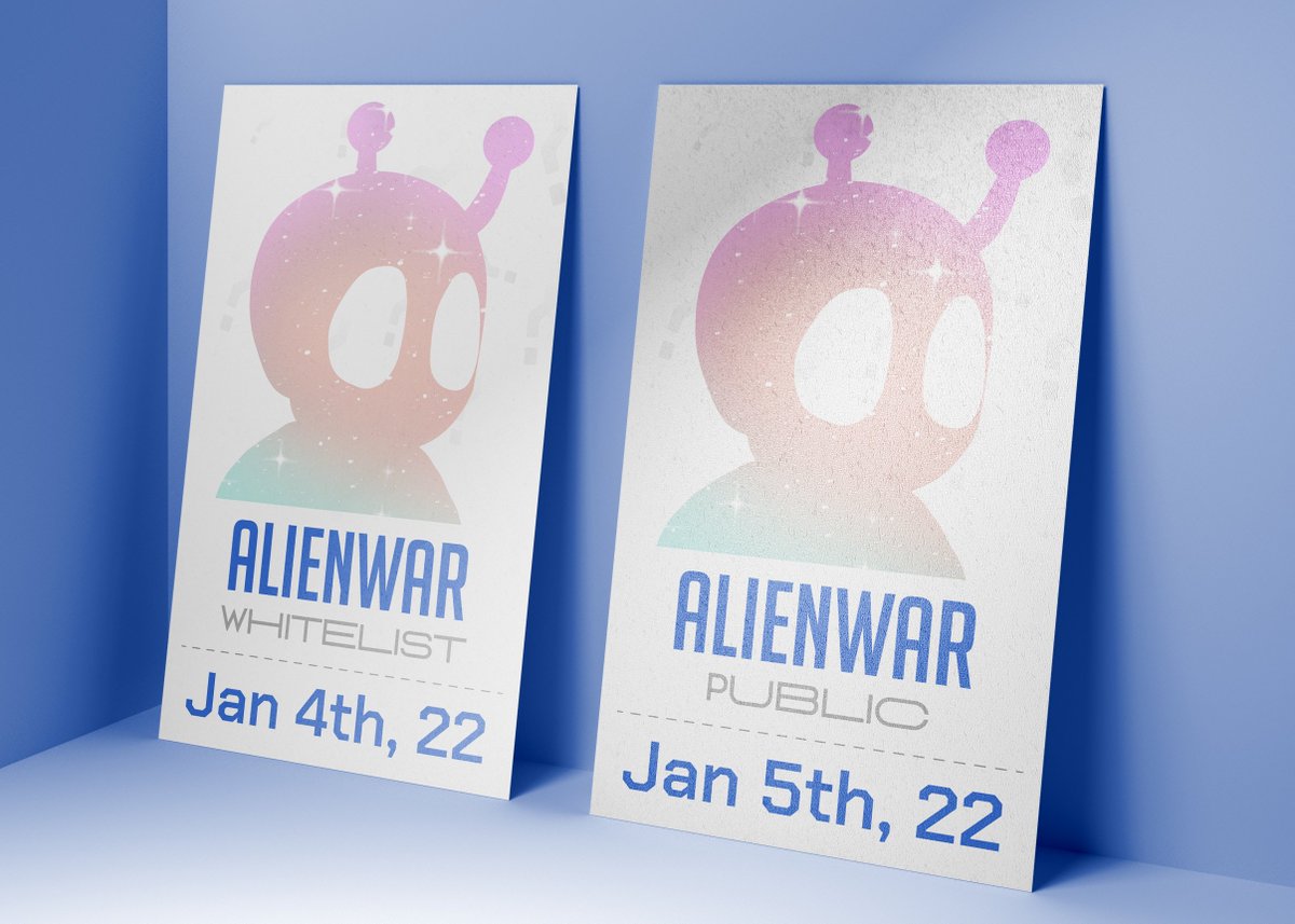 AlienWar_NFT's tweet photo. 𝐃𝐑𝐎𝐏 𝐈𝐍𝐅𝐎𝐑𝐌𝐀𝐓𝐈𝐎𝐍

𝗪𝗵𝗶𝘁𝗲𝗹𝗶𝘀𝘁: Free - Max 1
2023/01/05 - 14:00 UTC
𝗣𝘂𝗯𝗹𝗶𝗰: 10 $Matic - Max 2
2023/01/06 - 14:00 UTC

Click here for more details: https://t.co/eg4Hk43DTC

Turn on your notifications 🔔

#FreeMint #Polygon #NFTGiveaway #NFTdrop https://t.co/X05K0YQRiF